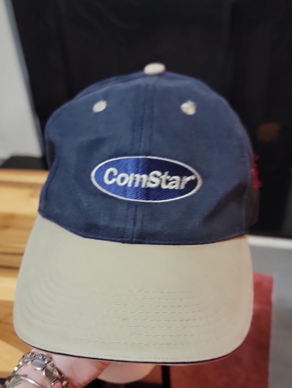 Men's Navy and Tan Baseball Cap